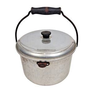 VTG Maid of Honor 8 Quart Aluminum Pot w Lid & Wooden Bail Handle Sears Best
